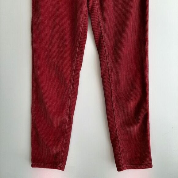 BDG Urban Outfitters High-Rise Mom Corduroy Pants Burgundy Red Sz 26 - Picture 4 of 10